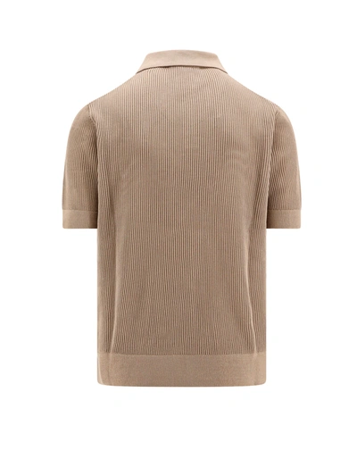 Shop Dolce & Gabbana Ribbed Cotton Polo Shirt