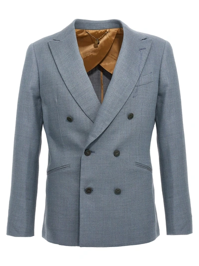 Shop Maurizio Miri Sam Blazer Light Blue