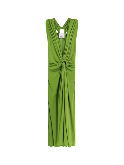 Shop Erika Cavallini Silk Dress With Rings Detail