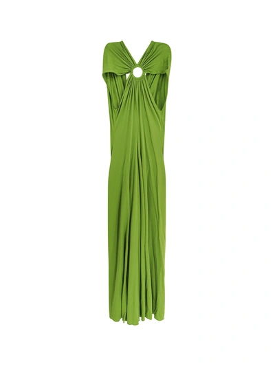 Shop Erika Cavallini Silk Dress With Rings Detail