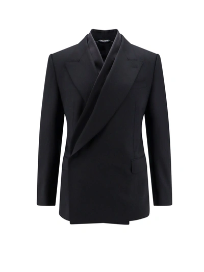 Shop Dolce & Gabbana Tuxedo Blazer With Double Lapel