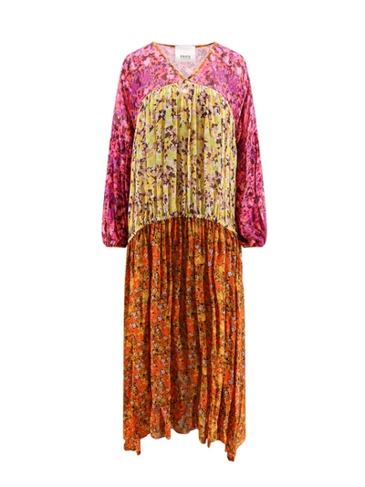 Shop Erika Cavallini Viscose Dress With All-over Floral Print