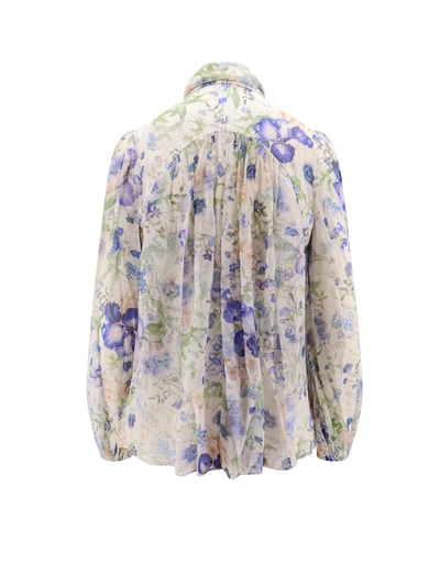 Shop Zimmermann Viscose Top With Floral Print