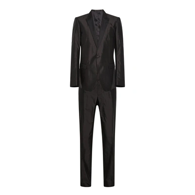 Shop Dolce & Gabbana Three-piece Suit In Black