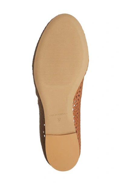 Bruno Magli Janina Woven Flat In Cognac