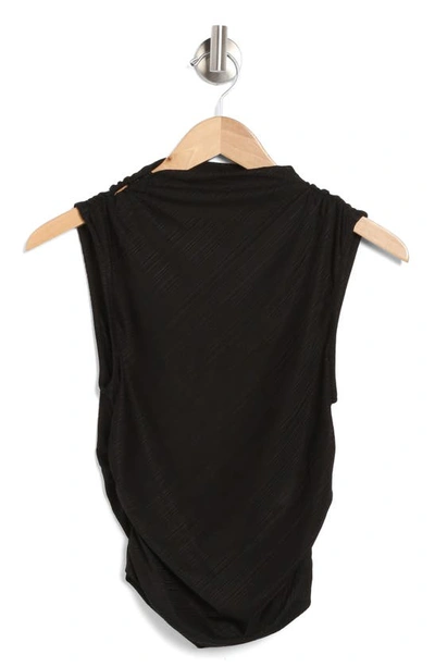 Shop 19 Cooper Gathered Boat Neck Knit Top In Black
