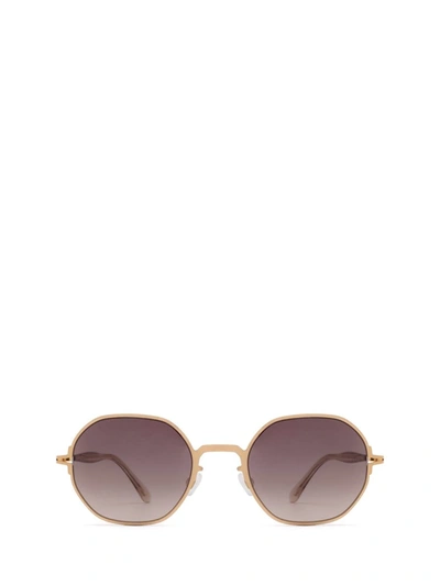 Shop Mykita Sunglasses In Champagne Gold