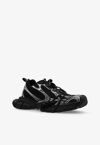 Balenciaga Men's 3xl Low-top Mesh Sneakers In Black