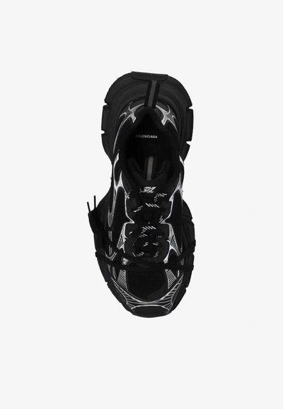 Balenciaga Men's 3xl Low-top Mesh Sneakers In Black