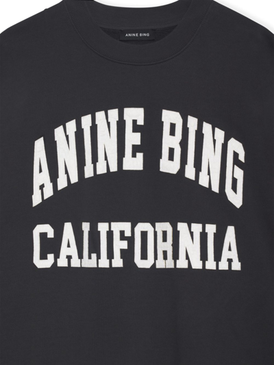 Shop Anine Bing Miles Sweatshirt Woman Black In Cotton