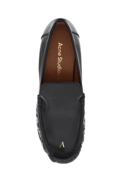 Shop Acne Studios Glossy Leather Loafers Men In Black