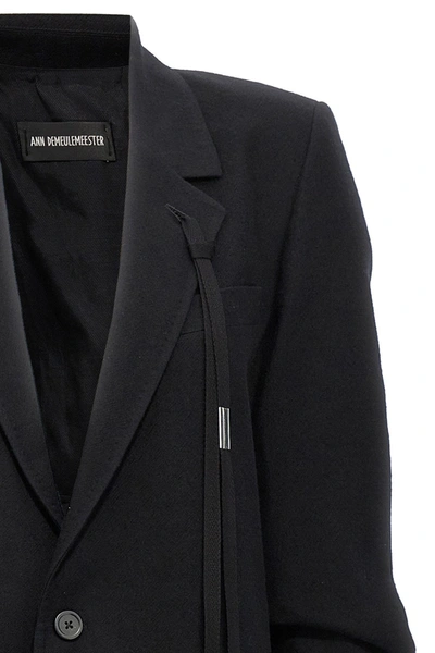 Shop Ann Demeulemeester Women 'lieke' Coat In Black