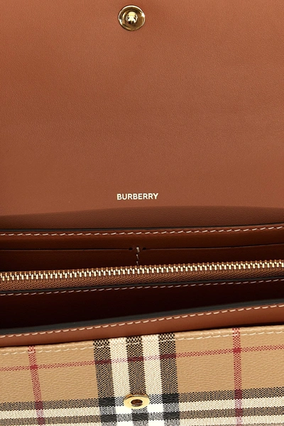Shop Burberry Women 'halton' Wallet In Cream