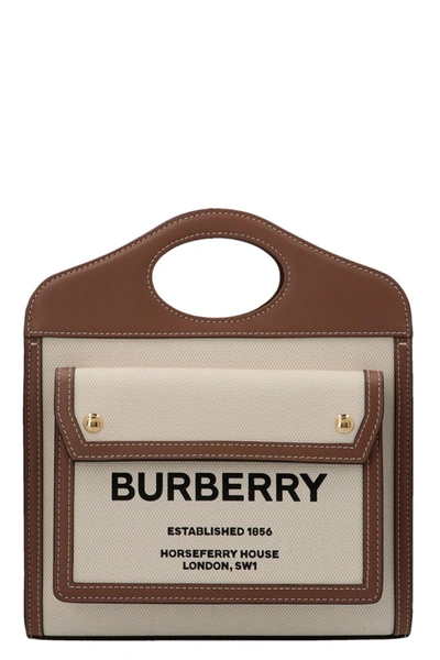 Shop Burberry Women 'pocket' Crossbody Bag In Brown