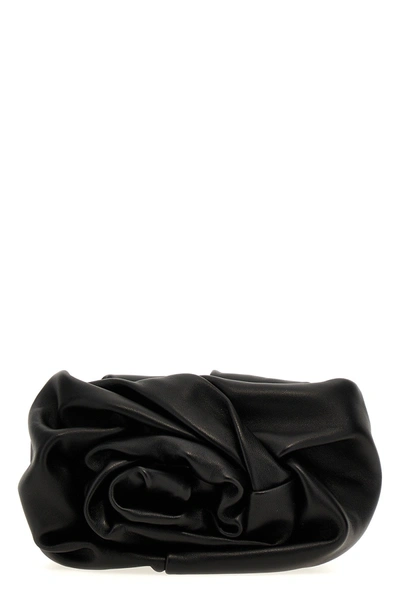Shop Burberry Women 'rose' Clutch In Black