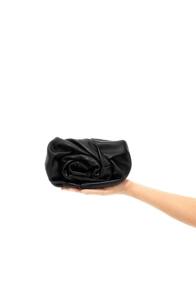 Shop Burberry Women 'rose' Clutch In Black