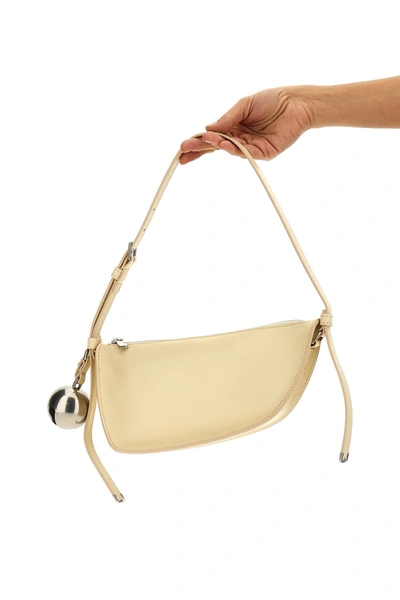 Shop Burberry Women 'shield' Mini Shoulder Bag In Cream