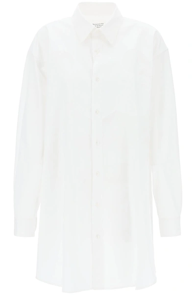 Shop Maison Margiela Poplin Shirt Dress In Eight Words Women In White