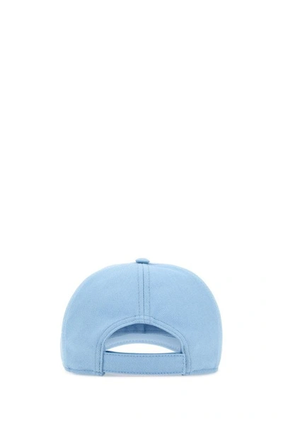 Shop Miu Miu Woman Light Blue Cotton Baseball Cap