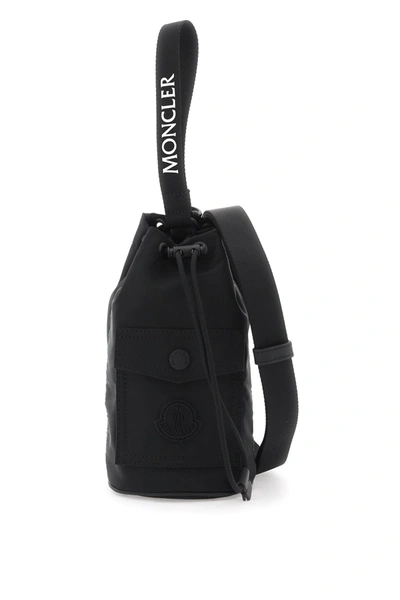 Shop Moncler Mini Bucket Bag Women In Black