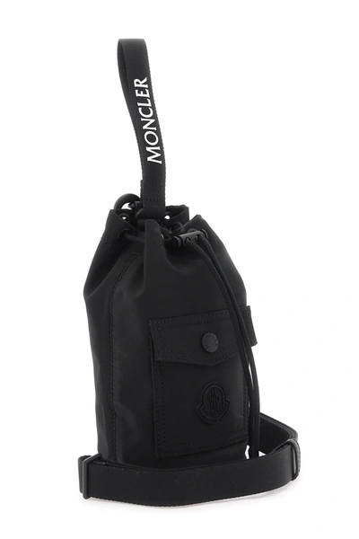 Shop Moncler Mini Bucket Bag Women In Black
