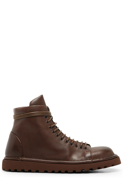 Shop Marsèll Pallottola Pomice Lace Up Ankle Boots In Brown