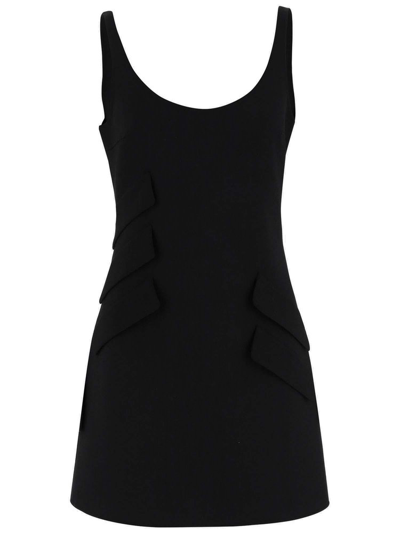 Shop Versace Sleeveless Mini Dress In Black