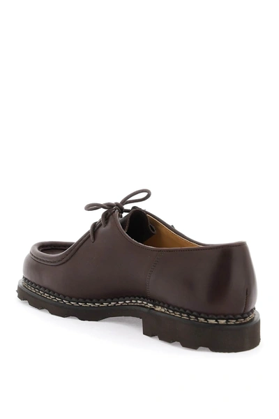 Shop Paraboot Leather Michael Derby Shoes Men In Brown