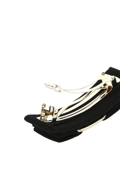 Ferragamo Haarspange Aus Seide Mit Schleife In Black