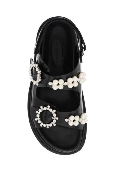 Shop Simone Rocha Platform Sandals With Pearls And Crystals Women In Black
