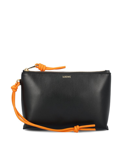 Shop Loewe Knot T Pouch Bag In Black