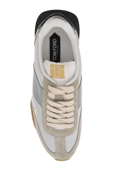 Shop Tom Ford James Sneakers In Lycra And Suede Leather Men In Multicolor