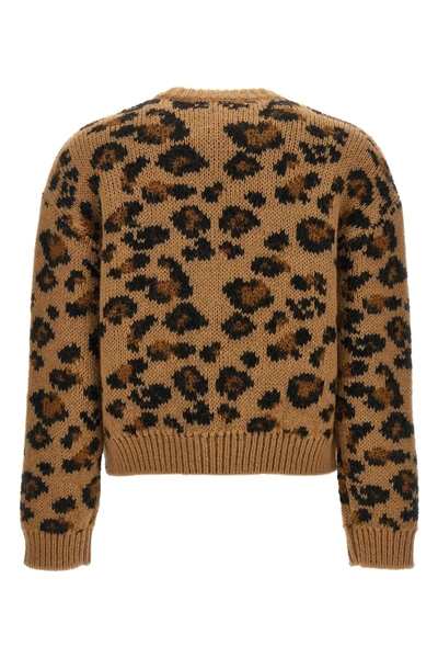 Shop Valentino Garavani Women  Animalier Sweater In Cream