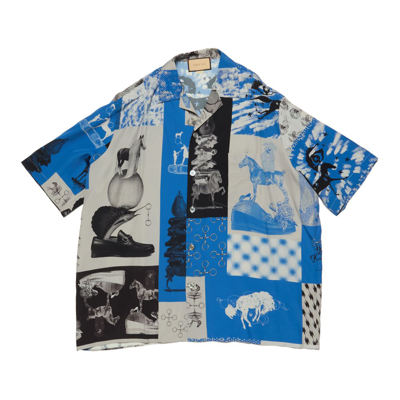 Shop Gucci Graphic Printed Shirt In Multi