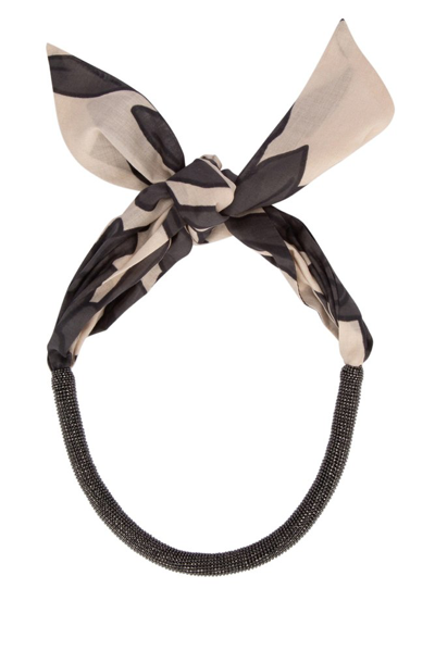 Shop Brunello Cucinelli Bow Embellished Necklace In Multi