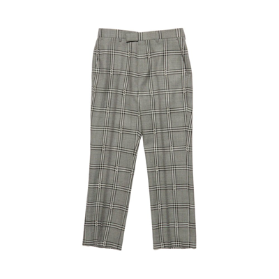 Shop Gucci Horsebit Check Tailored Pants In Grey