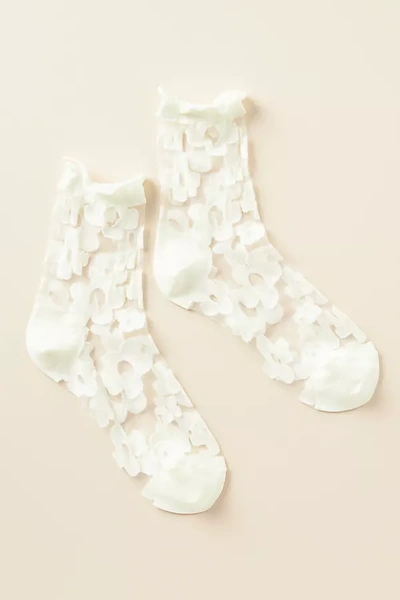 Shop Hansel From Basel Pop Sheer Socks In White