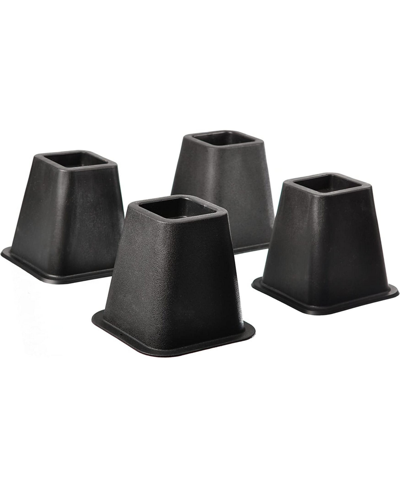 Shop Homeitusa 5 To 6-inch Super Quality Bed And Furniture Risers 4-pack In Black