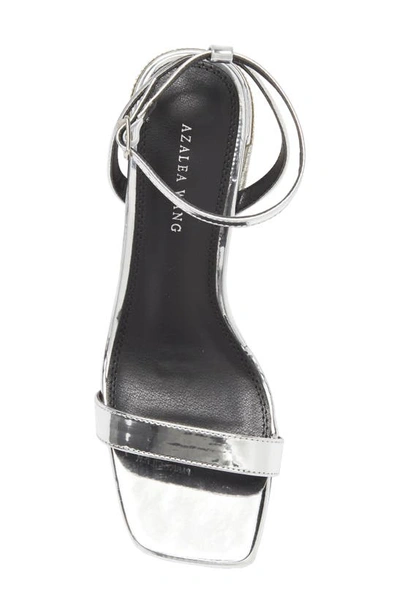 Shop Azalea Wang Parry Metallic Sandal In Silver