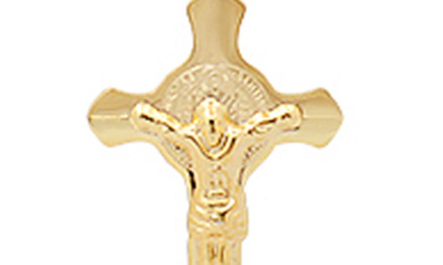 Hmy Jewelry Mens' 18k Gold Plate Stainless Steel Crystal Rosary Necklace In Brown/ Gold