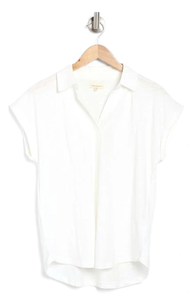 Shop Thread & Supply Daria Short Sleeve Button-up Shirt In White