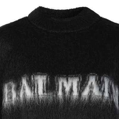 Shop Balmain Sweaters In Noir/blanc