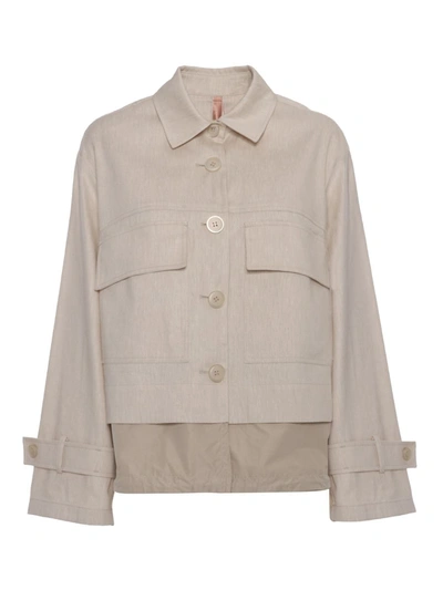 Duno Dizy Beige Jacket In White