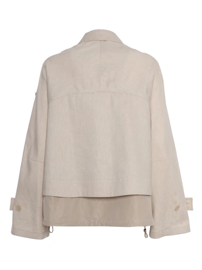 Duno Dizy Beige Jacket In White
