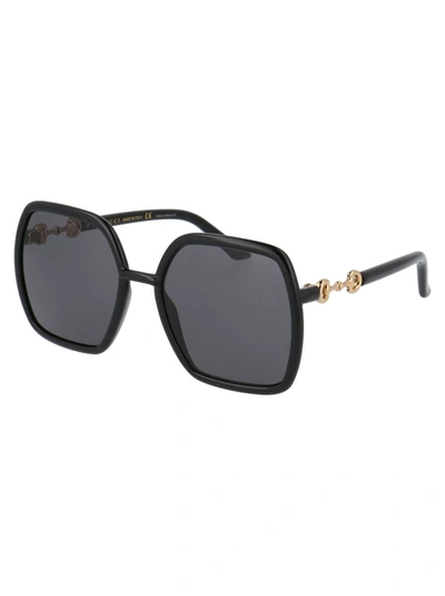 Shop Gucci Sunglasses In 001 Black Black Grey