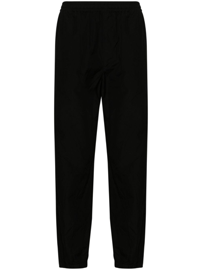 Shop Auralee Black High Count Tapered Wool Trousers