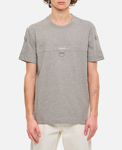 Shop Givenchy Slim Fit Hardware Tshirt In Grey