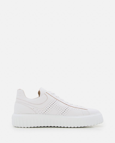 Shop Hogan Laced H Sneakers In White