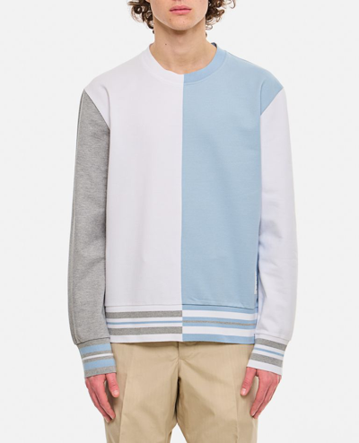 Shop Thom Browne Crewneck Sweatshirt In Multicolor