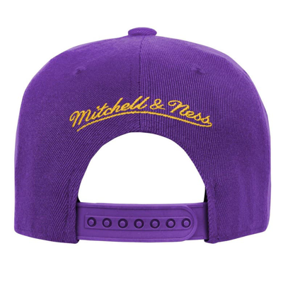 Shop Mitchell & Ness Youth  White/purple Lsu Tigers Retro Sport Color Block Script Snapback Hat